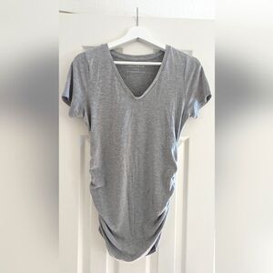 A Pea in the Pod Maternity V-neck T shirt - side ruched